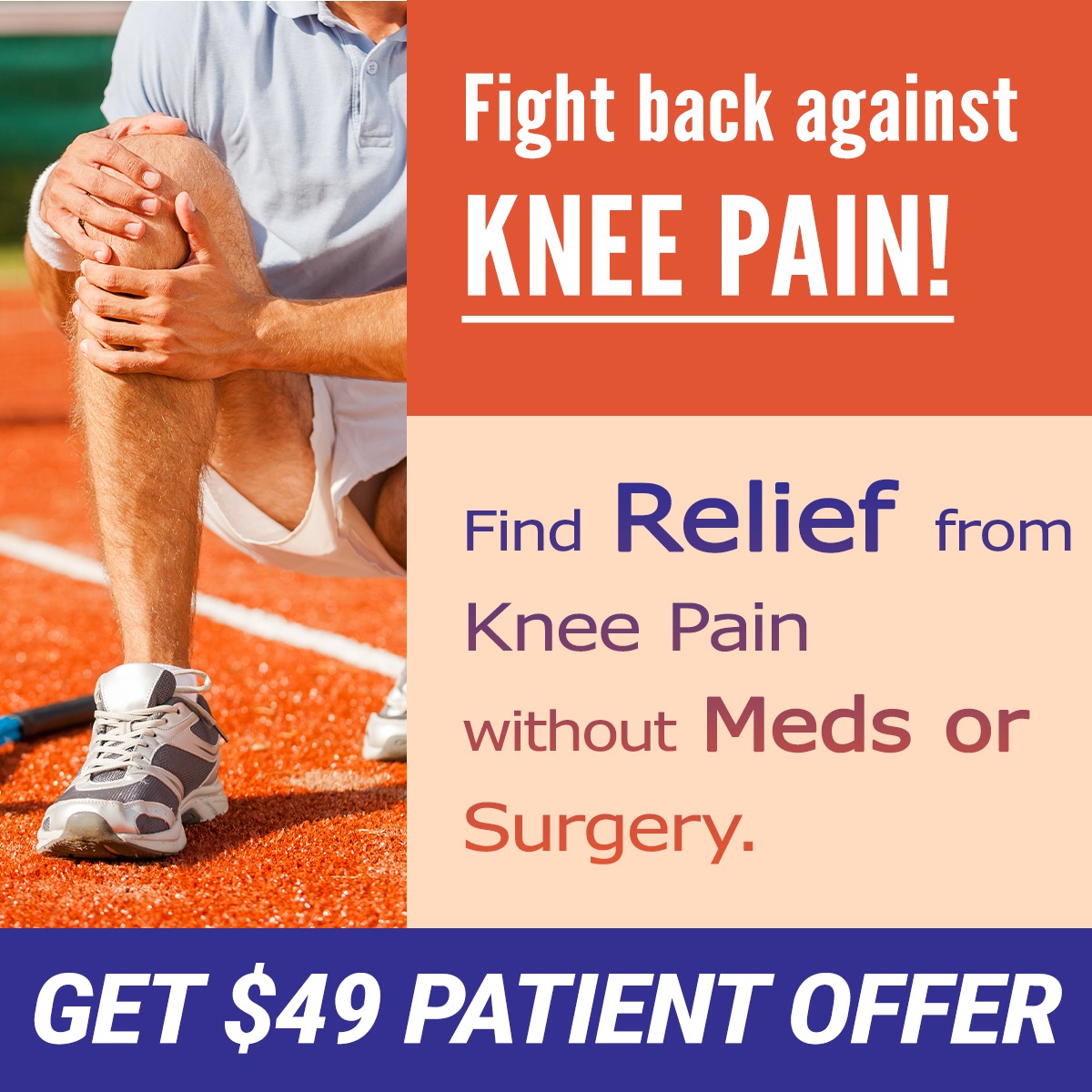 Bay Area Wellness Center Facebook ad: Non-Surgical Knee Pain Treatment in San Jose, CA