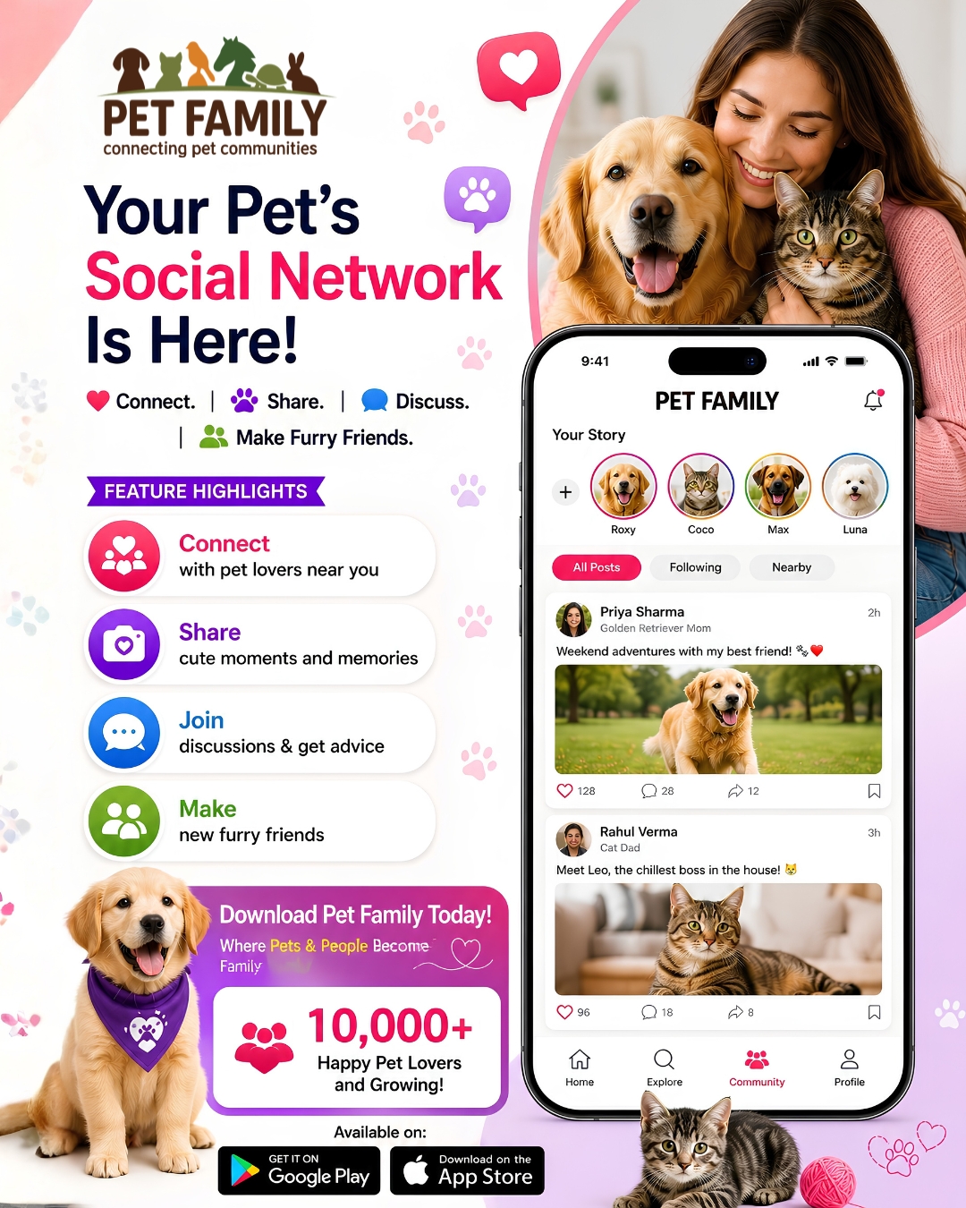 Pet Family Facebook ad