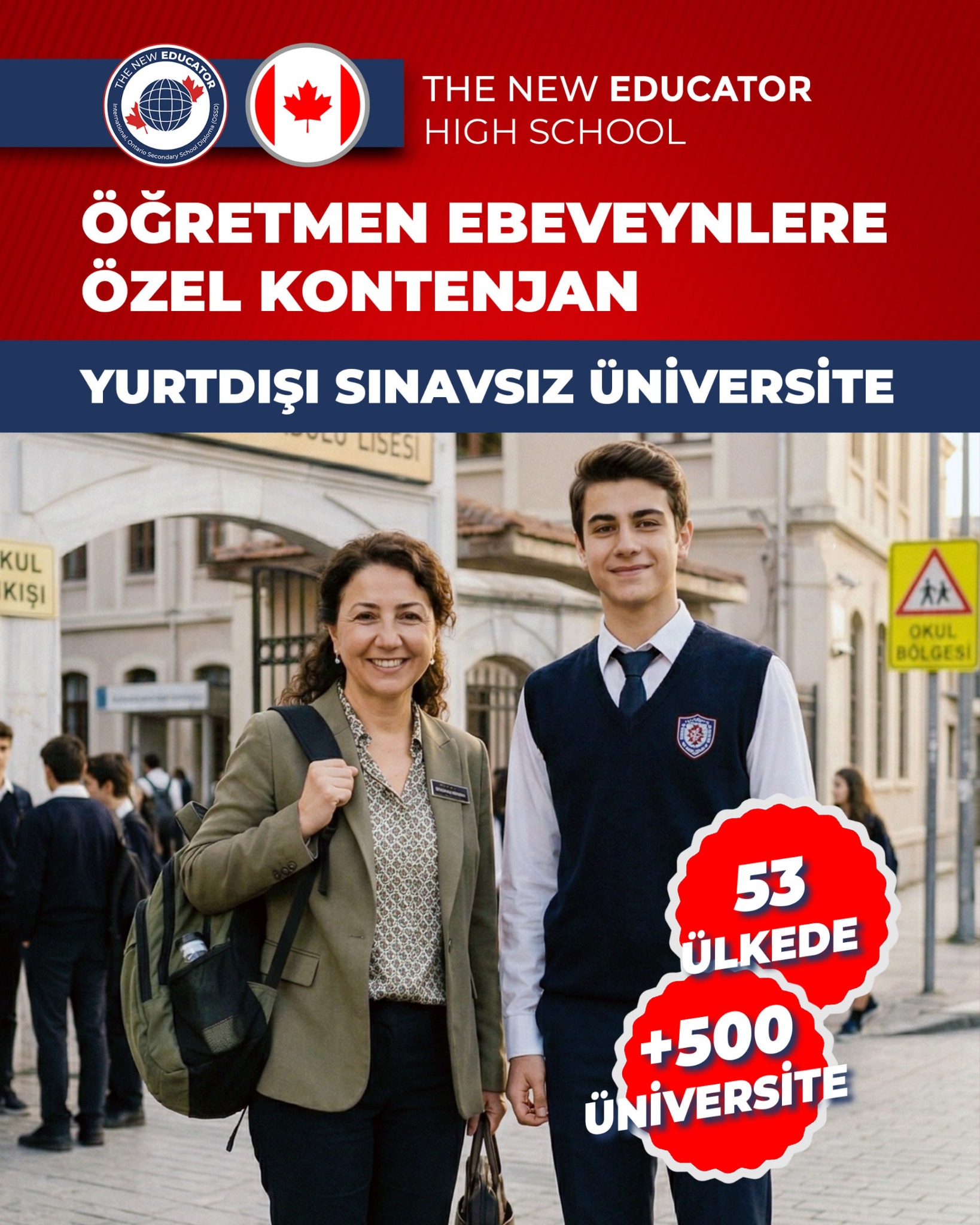 The New Educator Facebook ad: Çocuğunuz Türkiye’de Okurken Kanada Lisesi Diploması Alsın