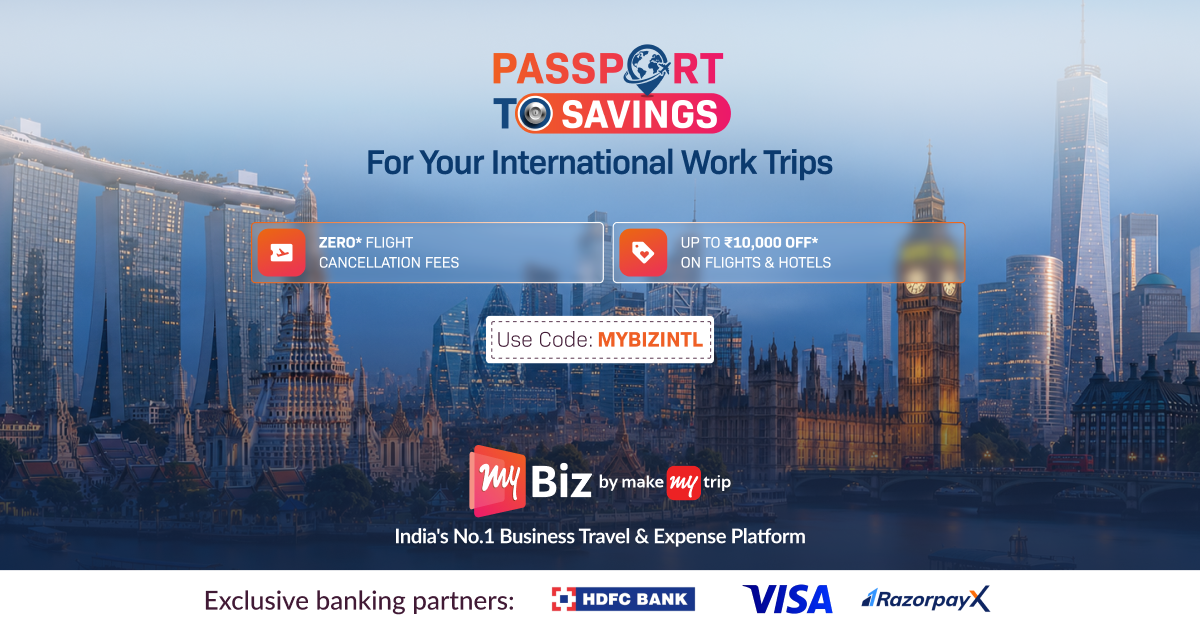 MakeMyTrip Facebook ad: Free breakfast on every corporate booking