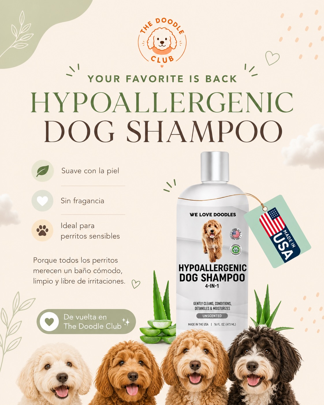 thedoodleclubrd Facebook ad: Algunos perritos necesitan un cuidado un poco más…