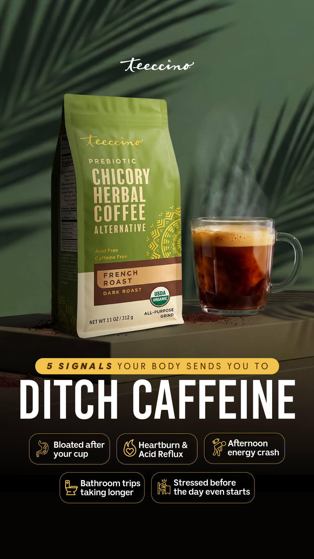 Teeccino Herbal Coffees & Teas Facebook ad