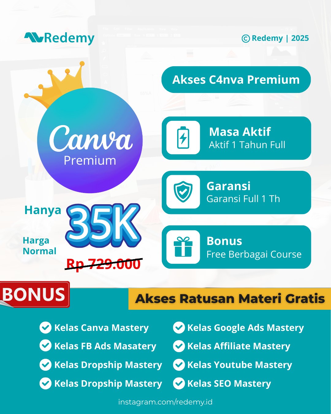 Redemy Facebook ad: PROMO CANV4 PREMIUM.