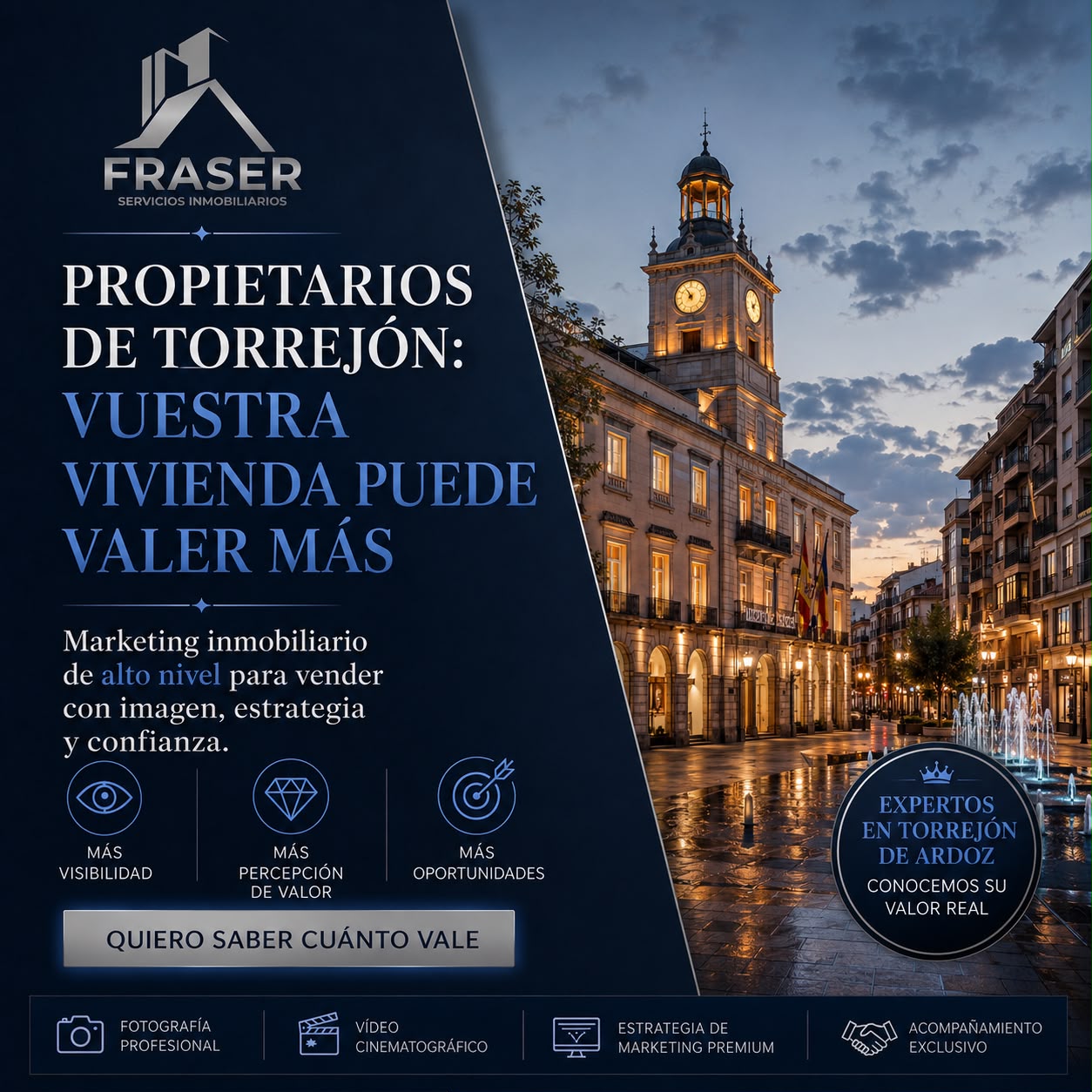 Fraser Inmobiliaria Facebook ad: Descubre cuánto vale tu vivienda