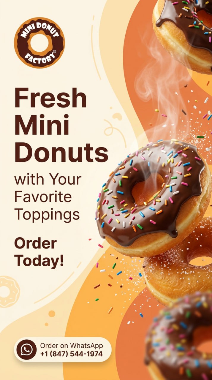 Mini Donut Factory Facebook ad: Create a wedding dessert experience your guests will…