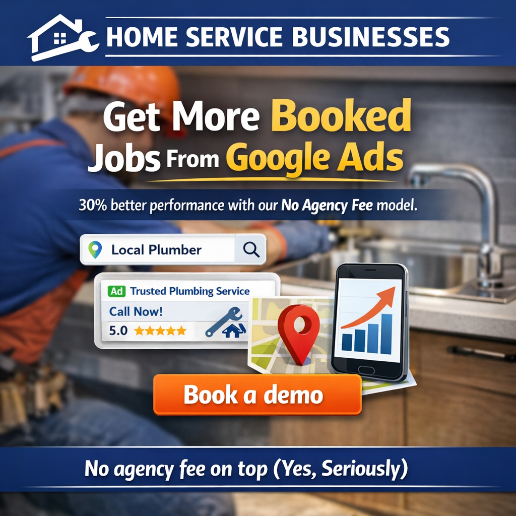 ServiceLine Facebook ad: Google Ads With No Agency Fees On Top