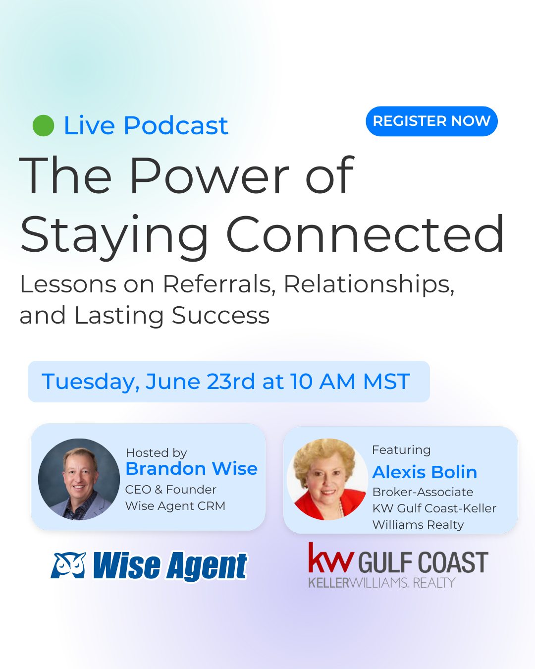Wise Agent Facebook ad: Podcast Reminder!