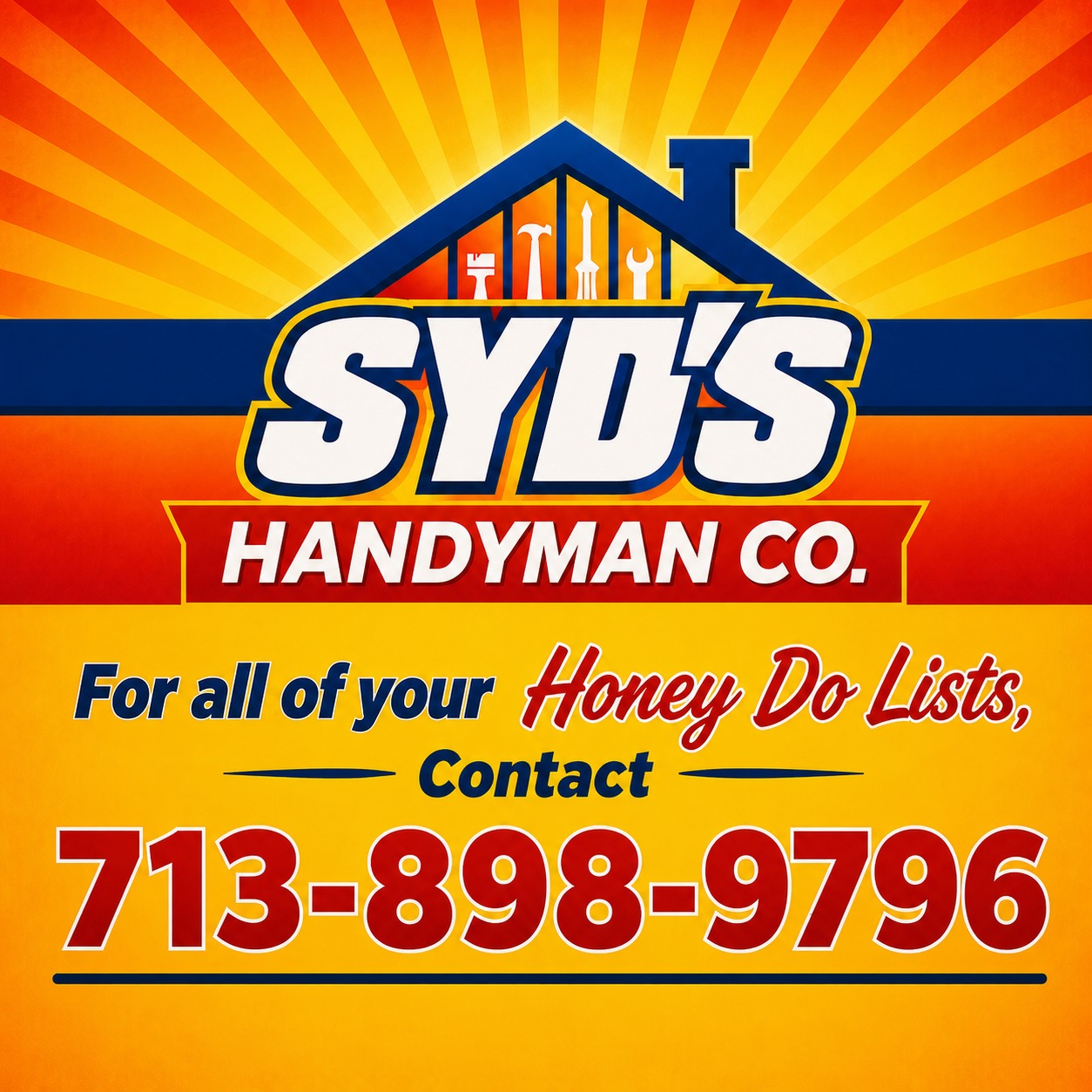 Syd's Handyman Company Facebook ad: Looking for a reliable handyman company.