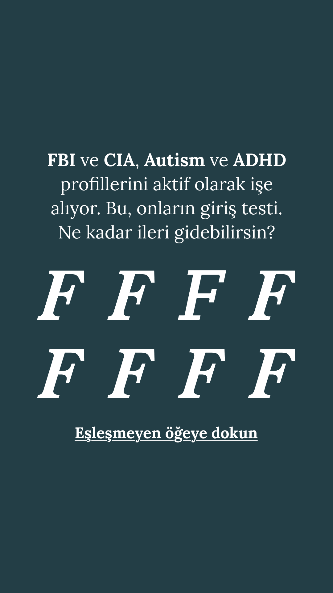 International Brain Test Facebook ad