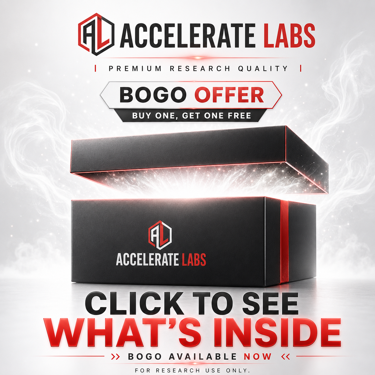 Accelerate-labs Facebook ad: Buy One, Get One Free