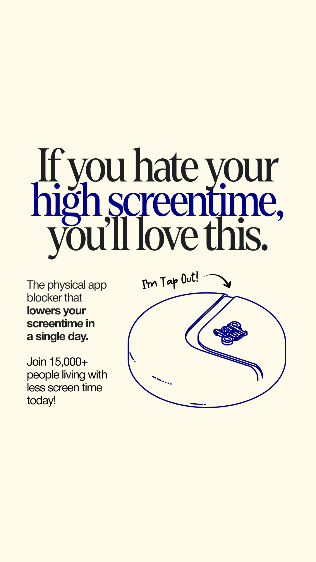 Tap Out Facebook ad
