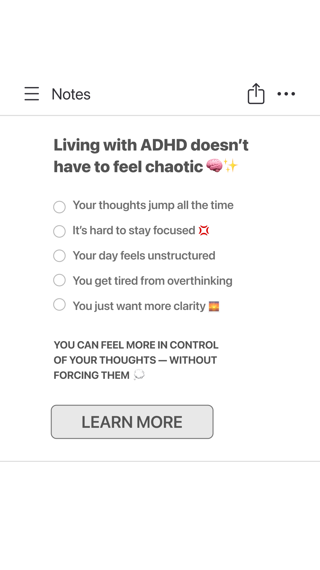 Rewire your ADHD brain Facebook ad