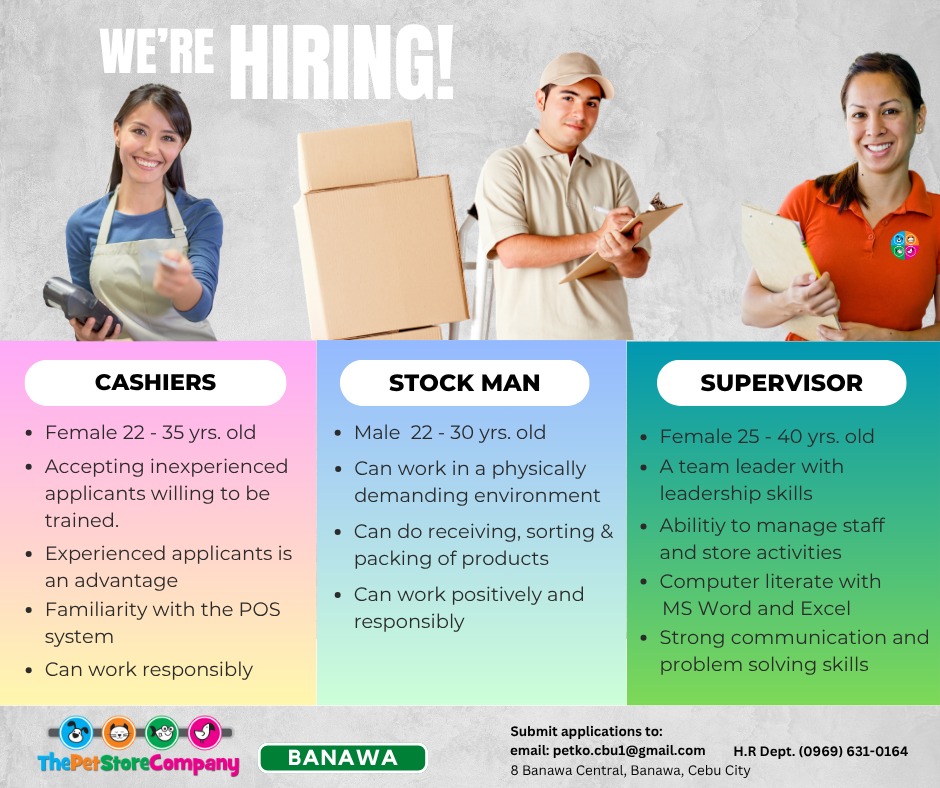 The Petstore Company Banawa Branch Facebook ad: We’re hiring, and we’re excited to meet you!