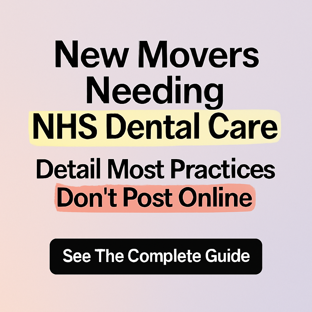 Info Queries Facebook ad: A step-by-step guide to finding NHS dentists taking on new…