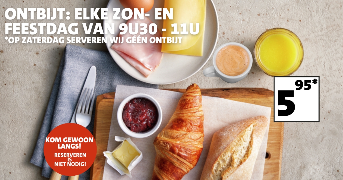 Intratuin Lovendegem Facebook ad: ONTBIJTEN BIJ INTRATUIN