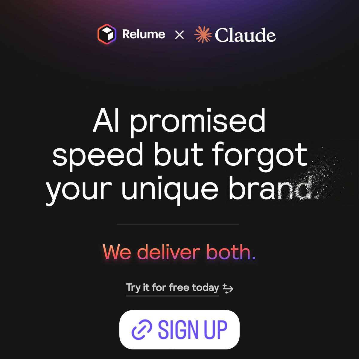Relume Facebook ad