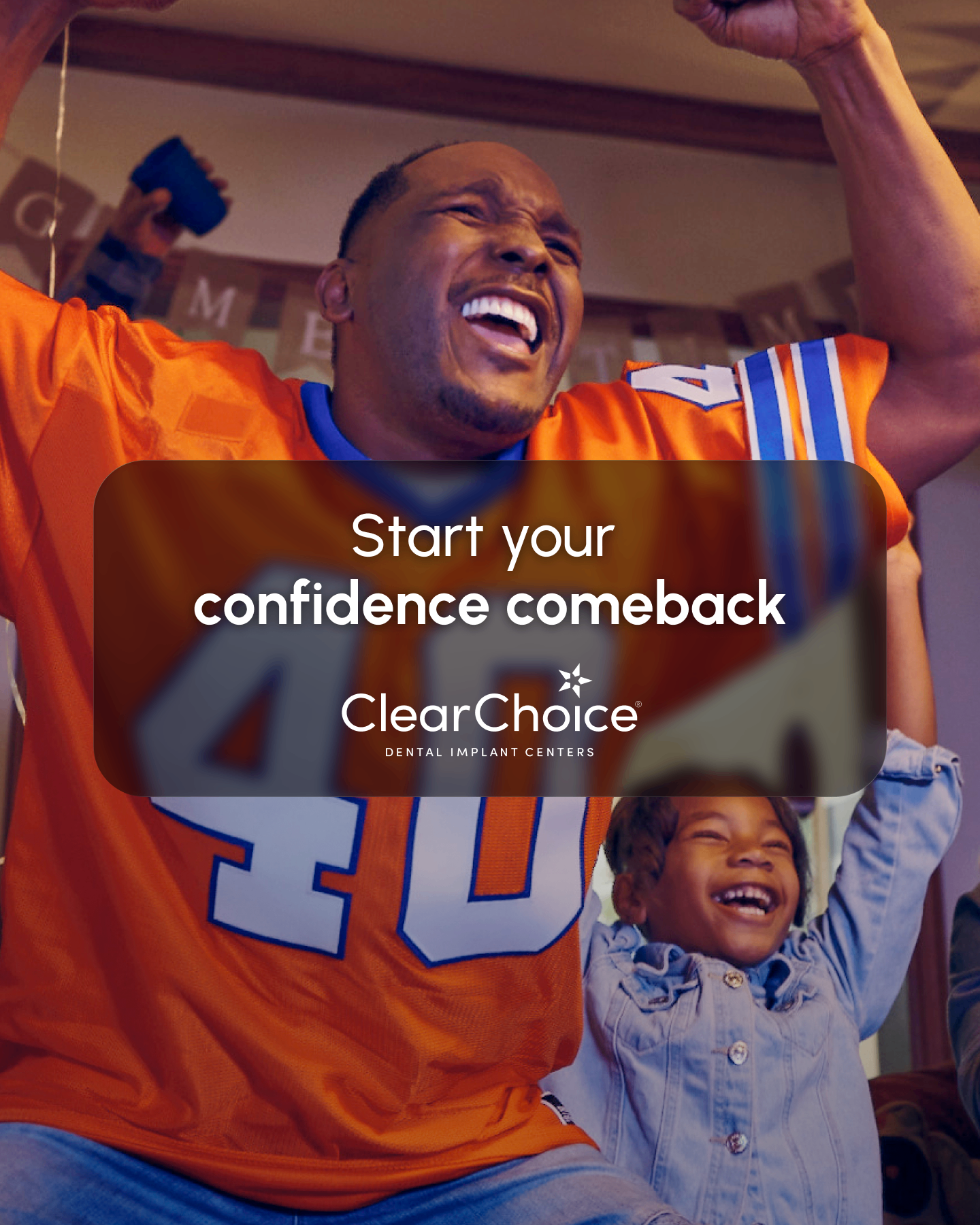 ClearChoice Dental Implant Centers Facebook ad: Smiles built for life