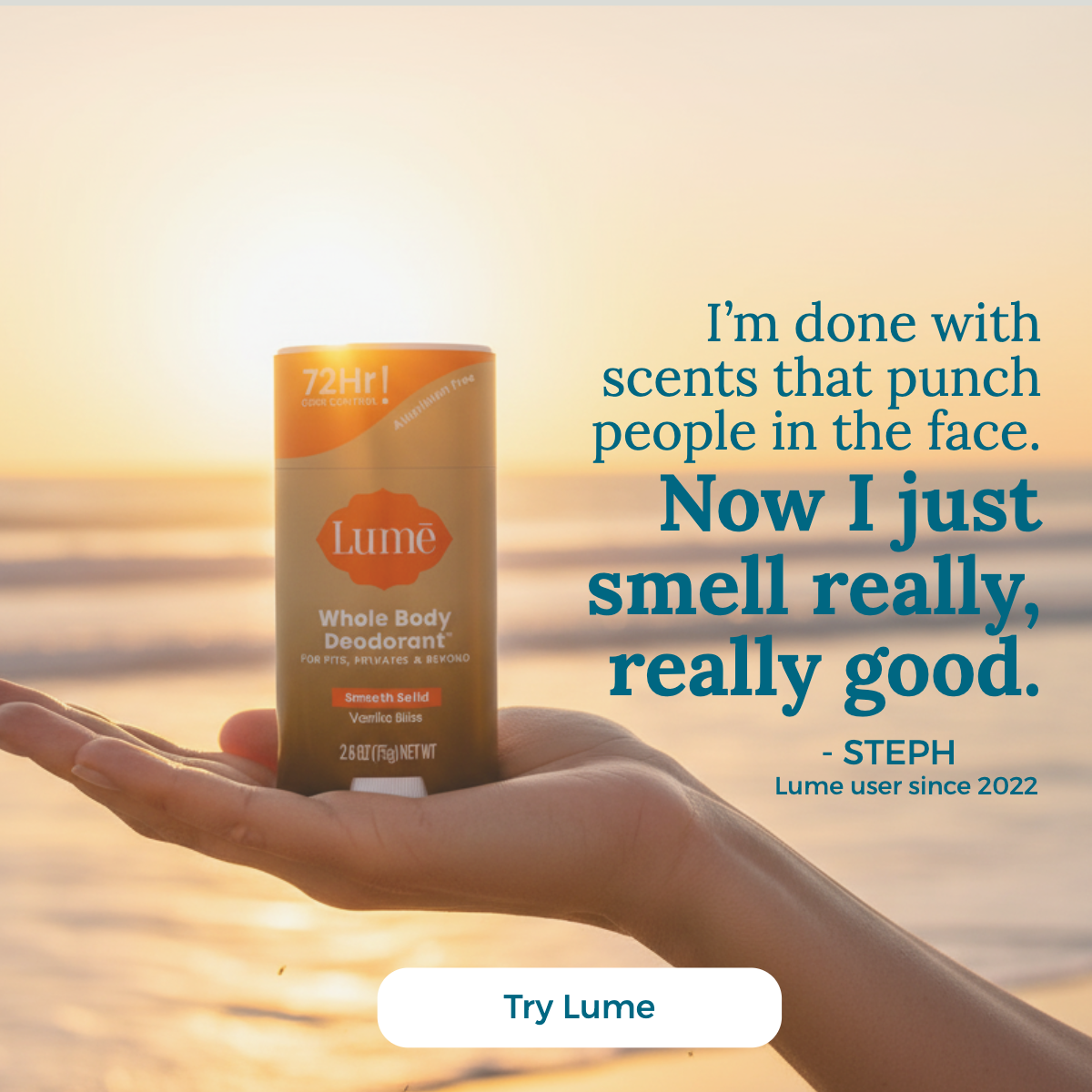 Lume Deodorant Facebook ad