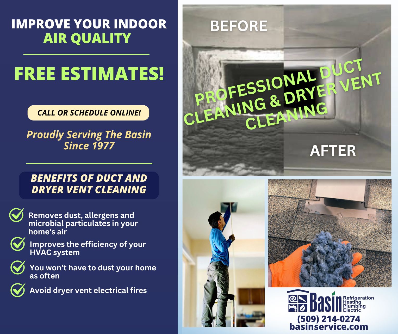 Basin Refrigeration Facebook ad: Save $$ On Your Utility Bills!