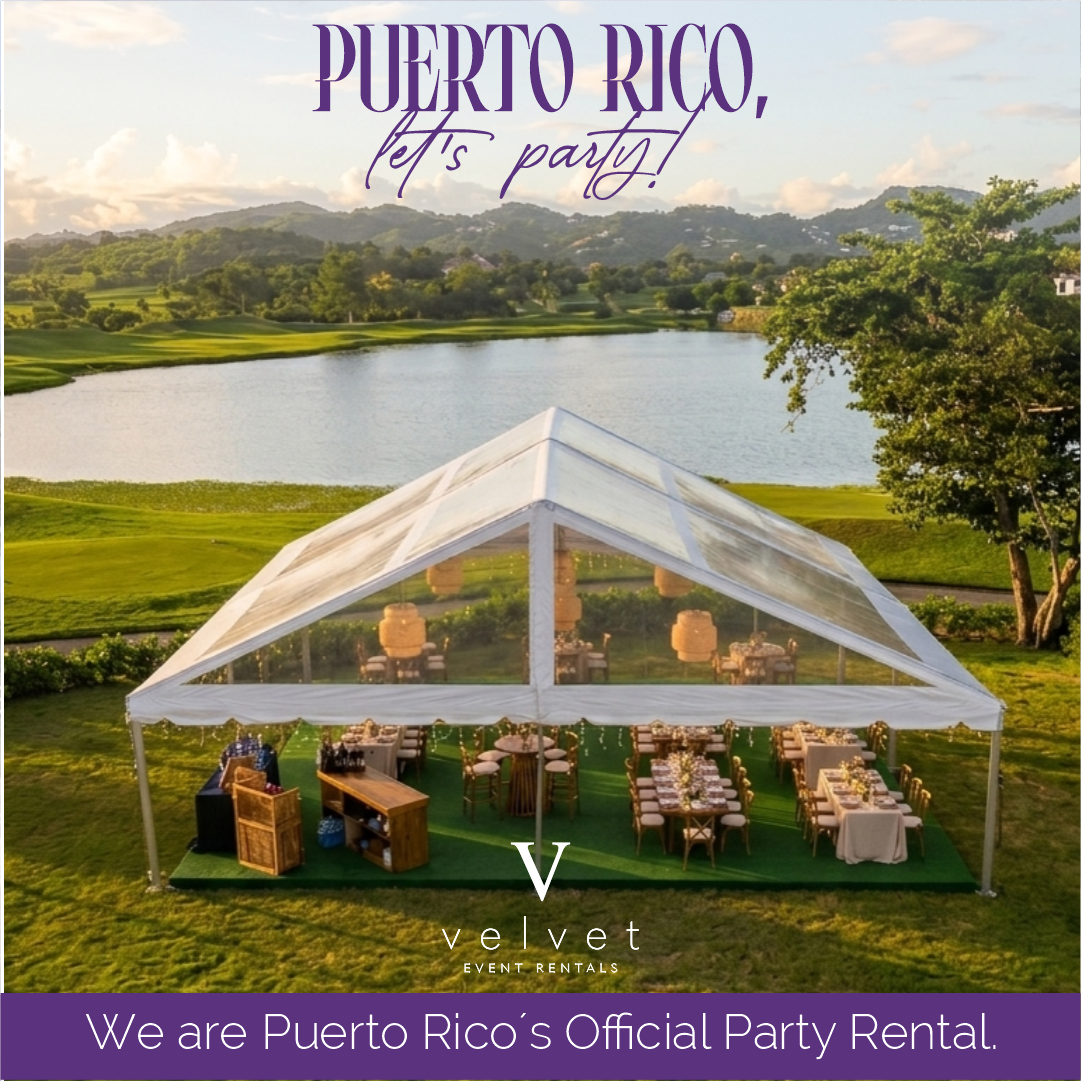 Velvet Event Rentals Facebook ad: We are Puerto Rico’s Official Party Rental!