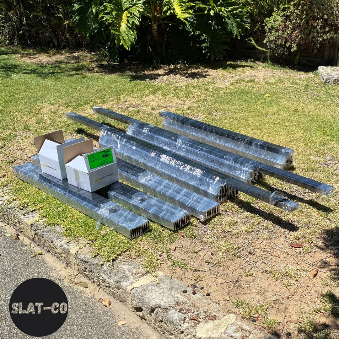 Slat-co Aluminium Facebook ad: Flat Pack DIY Slat Fencing and Gates - Custom Made to Size
