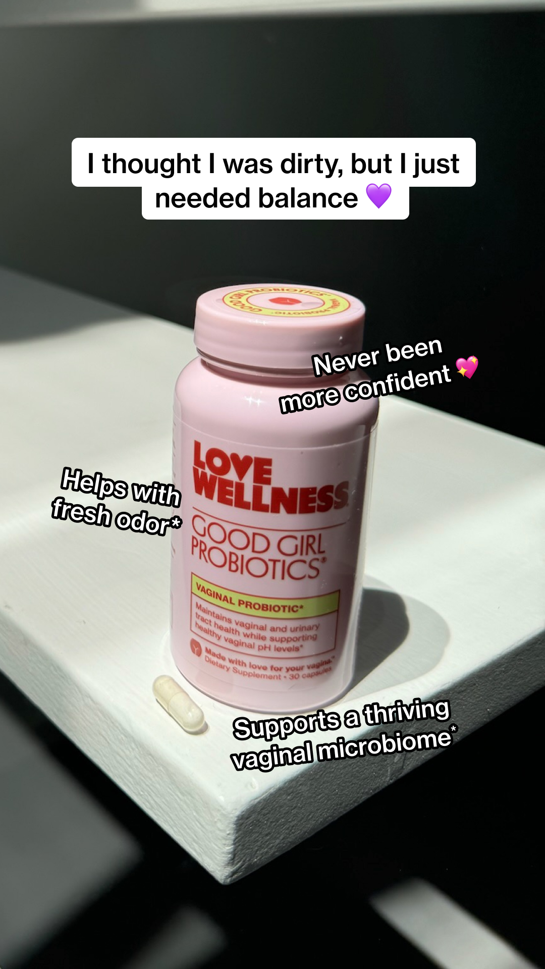 Love Wellness Facebook ad: Vaginal Odor, pH, and Urinary Tract Support
