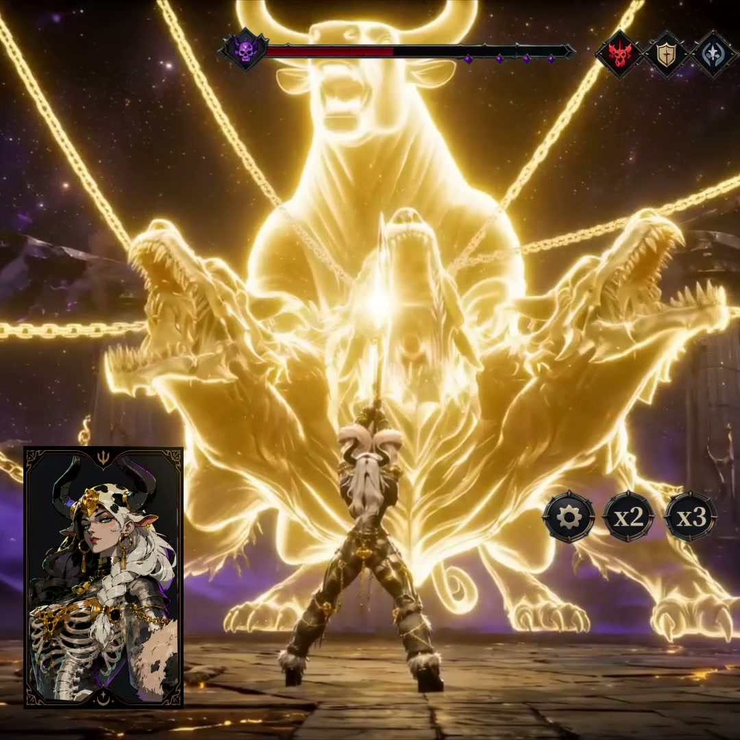 Motto Immortal Facebook ad: Tap to gather gods, no grind no pay!