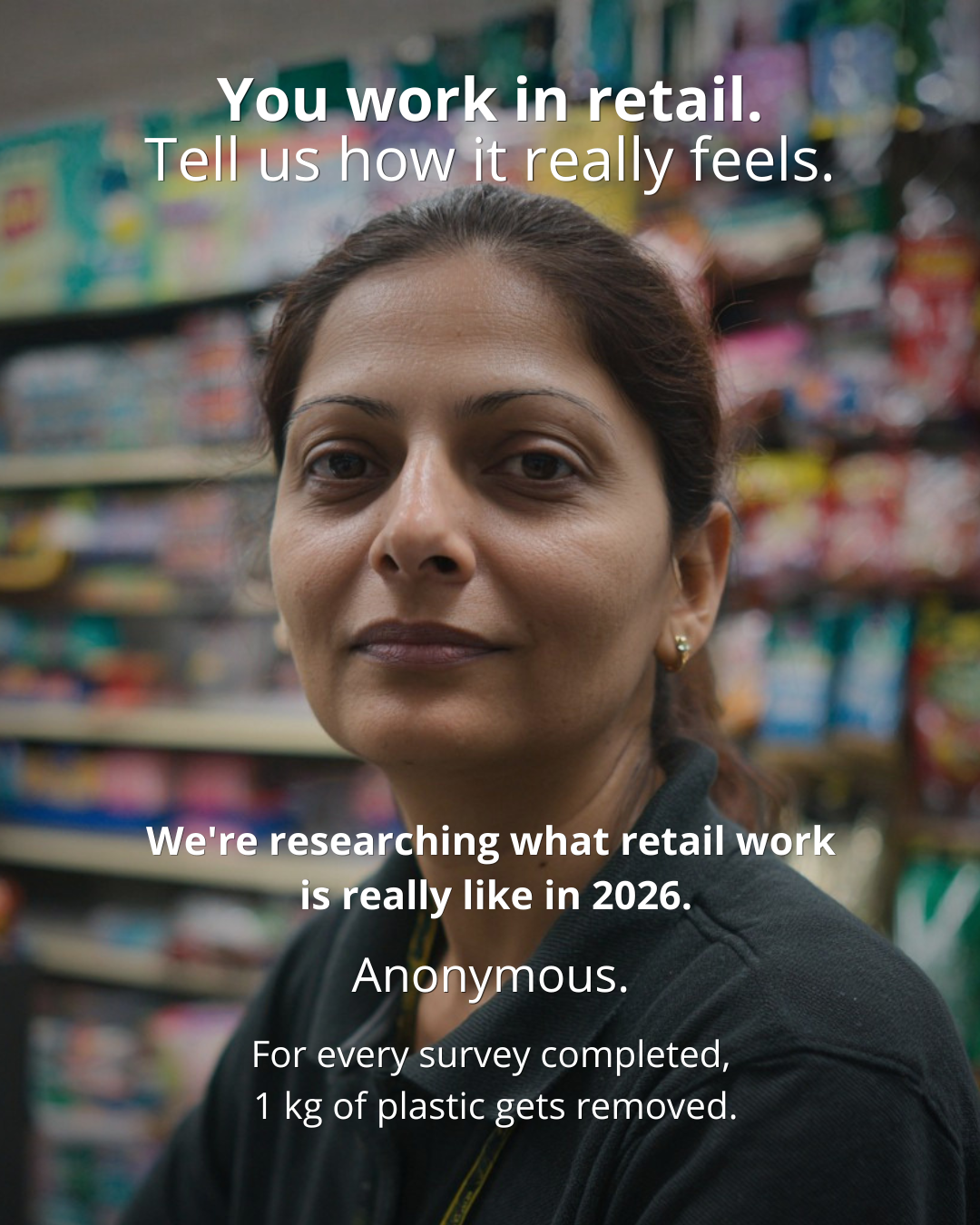 Retail Worker Research Facebook ad: Take the survey →