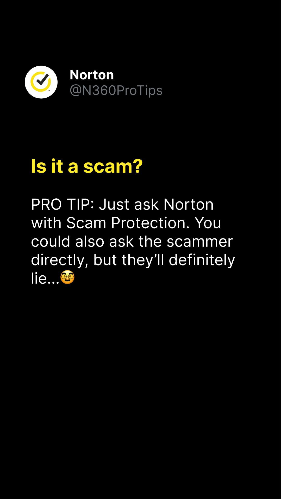 Norton Facebook ad
