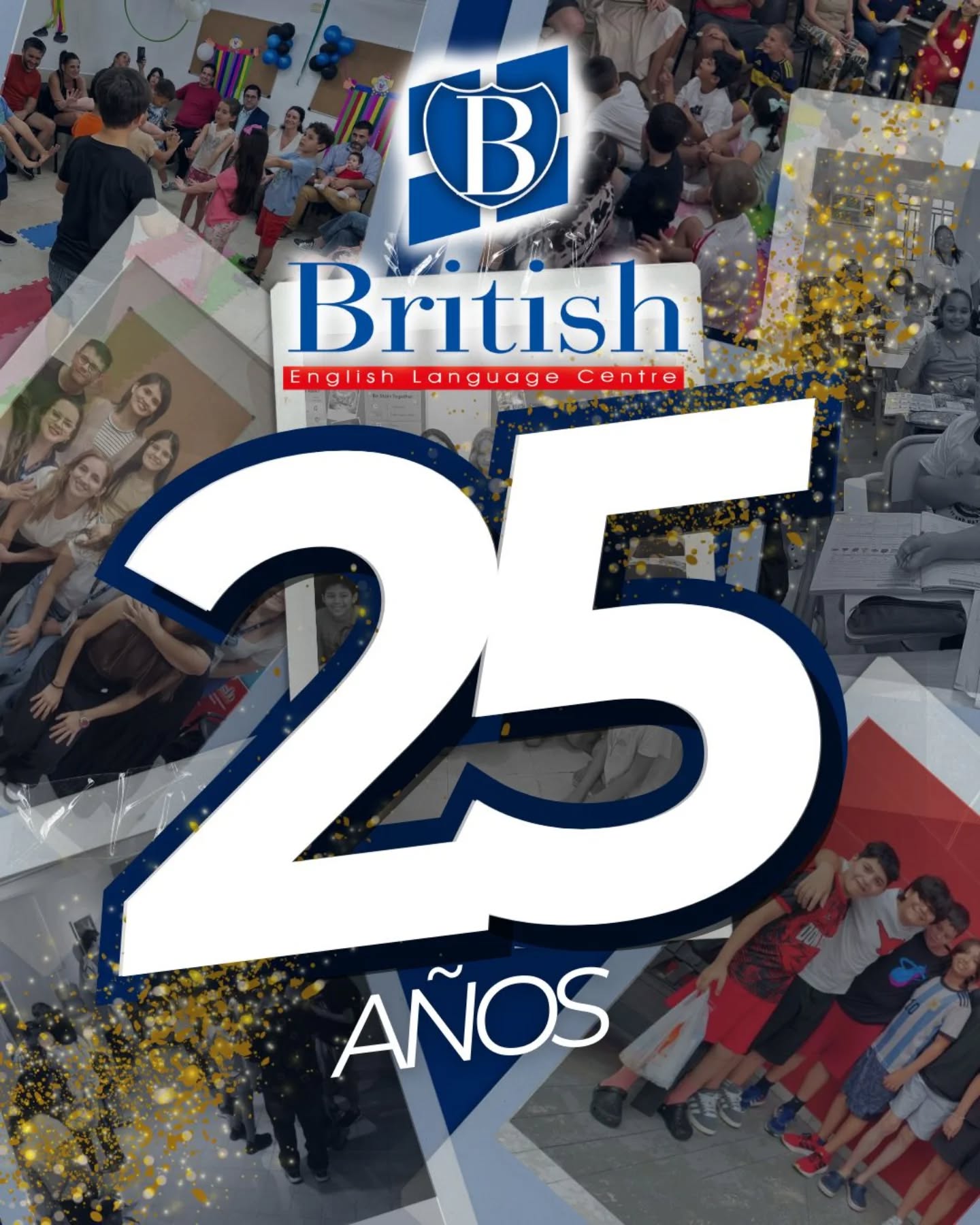 British Instituto de Inglés Facebook ad: 25° Aniversario de British