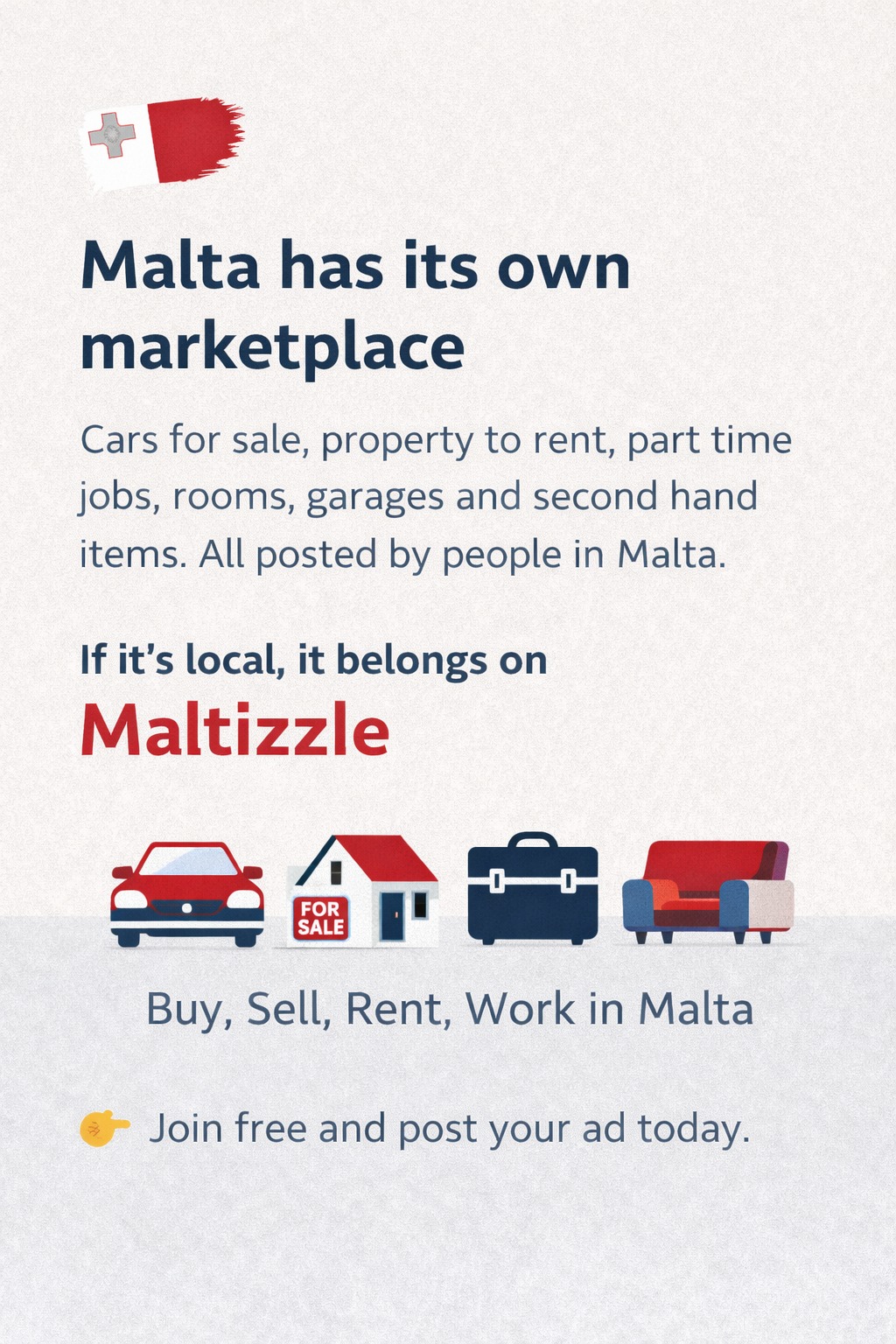 Maltizzle Facebook ad: Maltizzle Marketplace Malta, Buy & Sell Cars, Property, Jobs