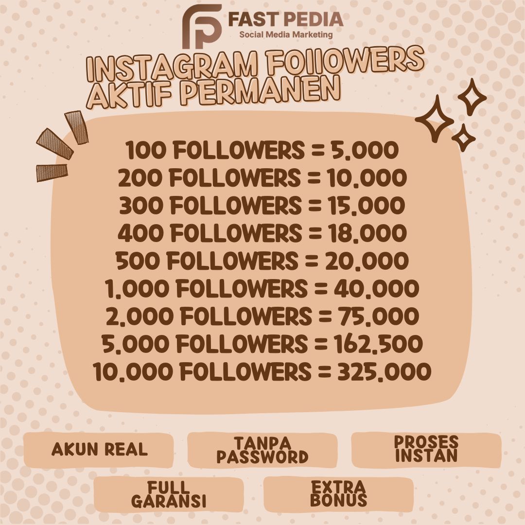 Fast Home Indonesia Facebook ad: Followers kamu masih sedikit?