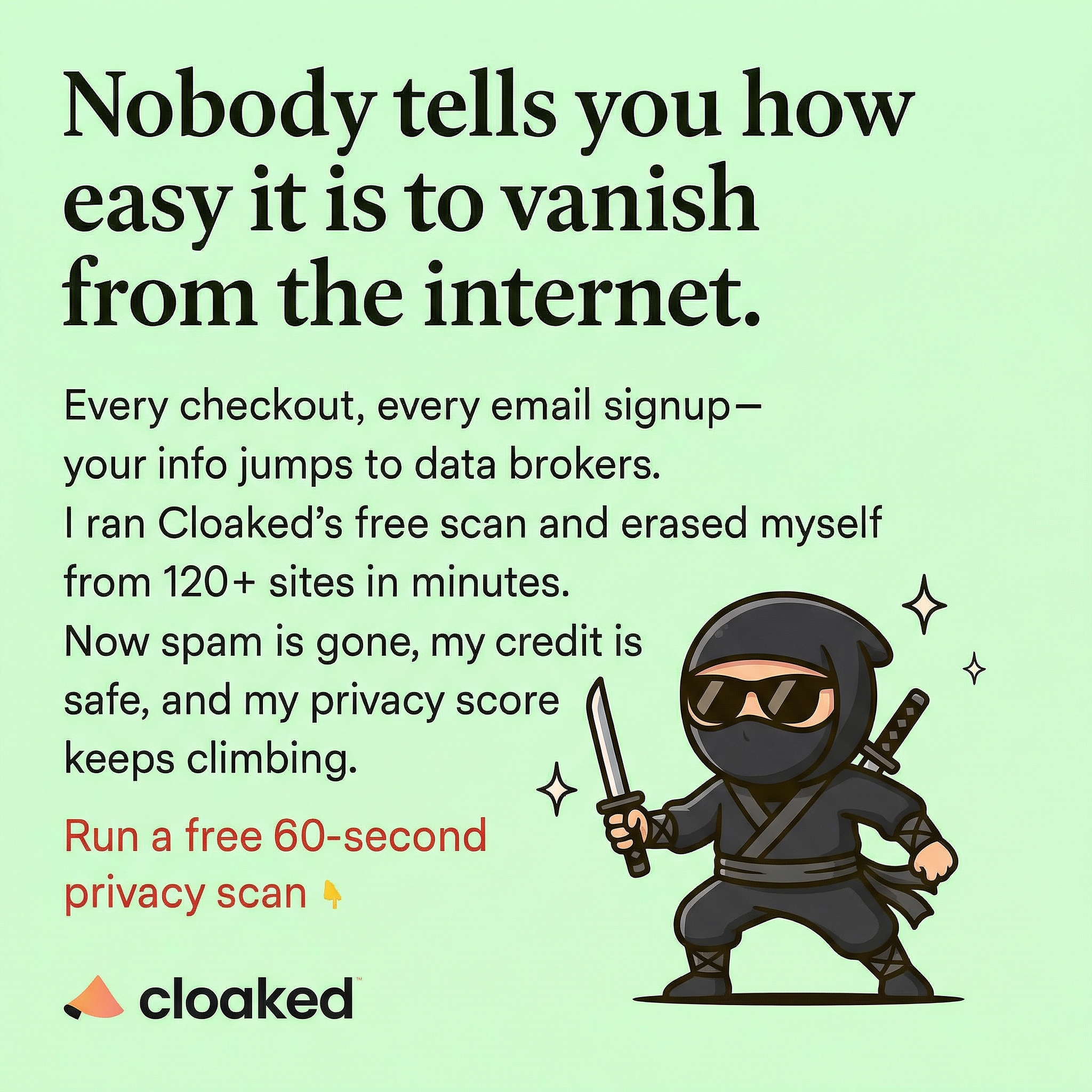 Cloaked Inc. Facebook ad