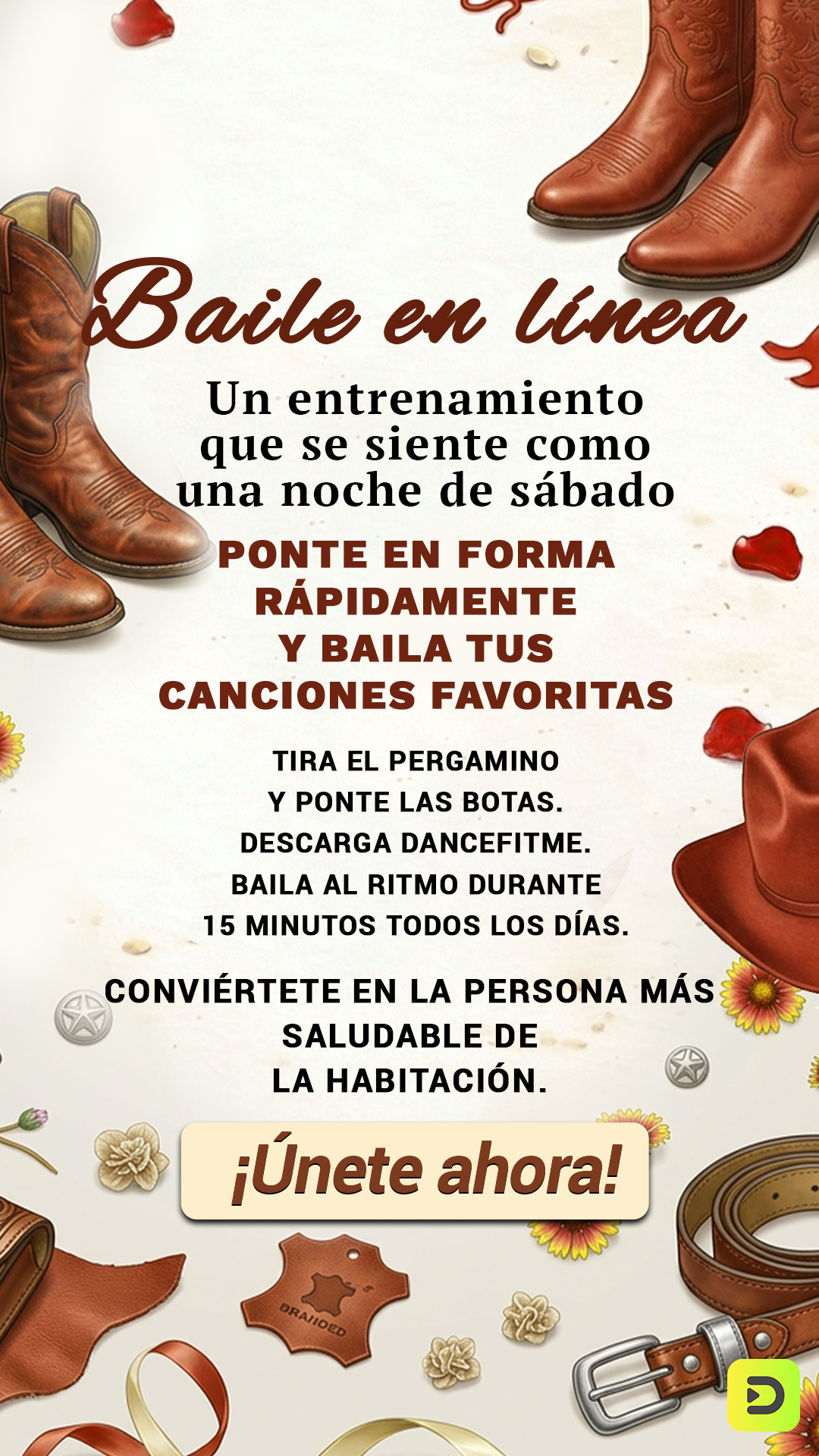 28 day weight loss dance workout Facebook ad: Baila para ponerte en forma
