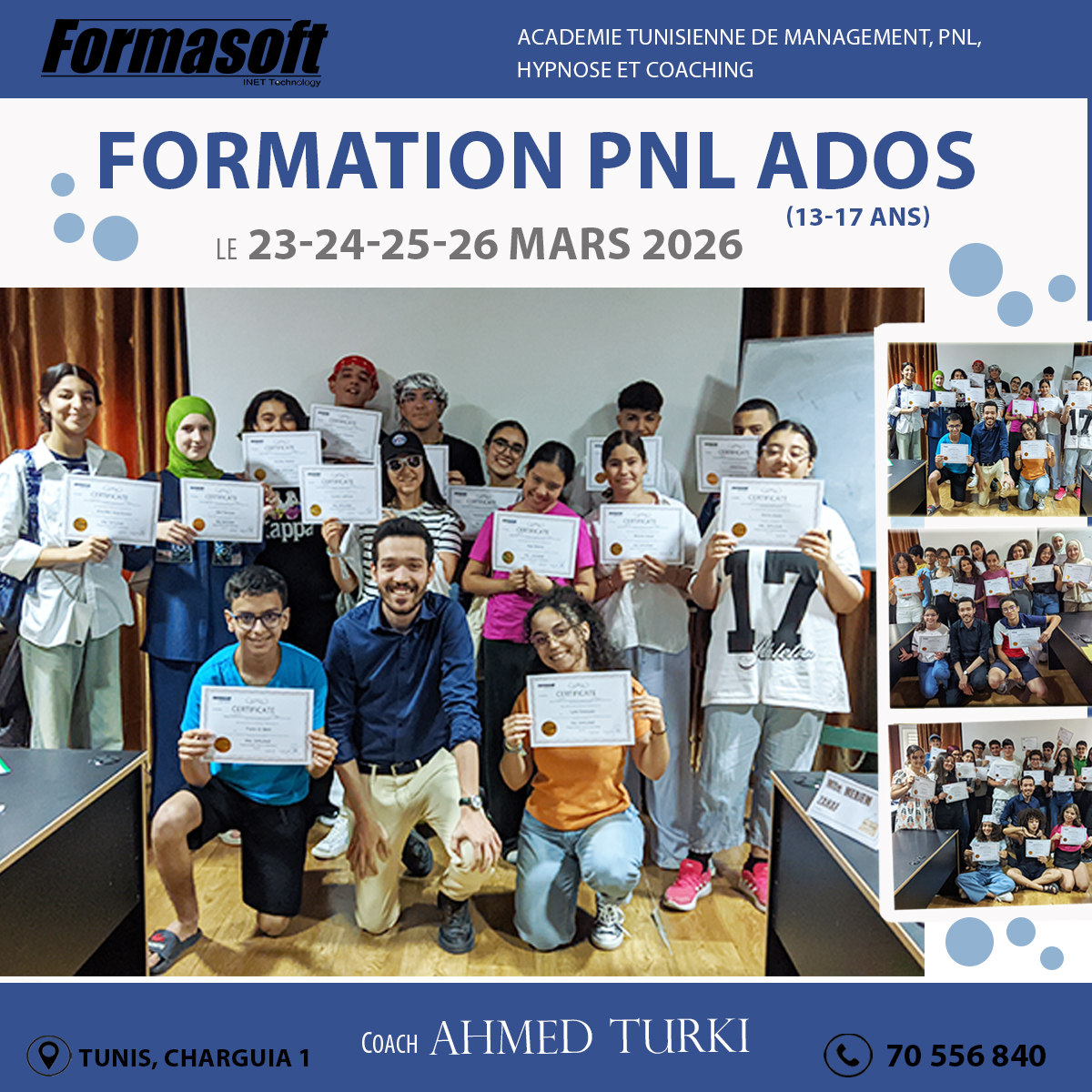 Formasoft Facebook ad: Réservez sa place dès maintenant!