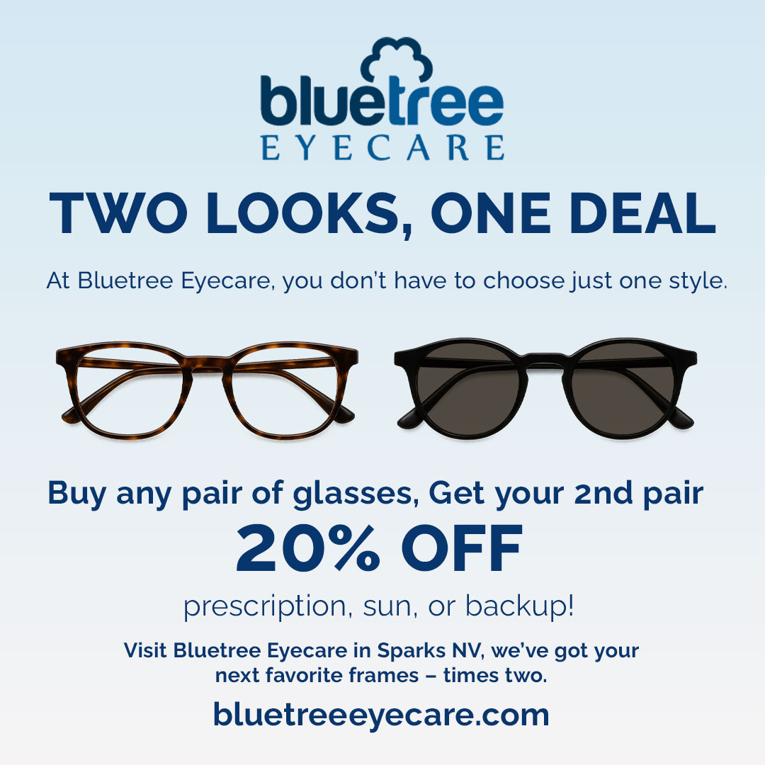 Bluetree EyeCare Facebook ad: Two Looks, One Deal!
