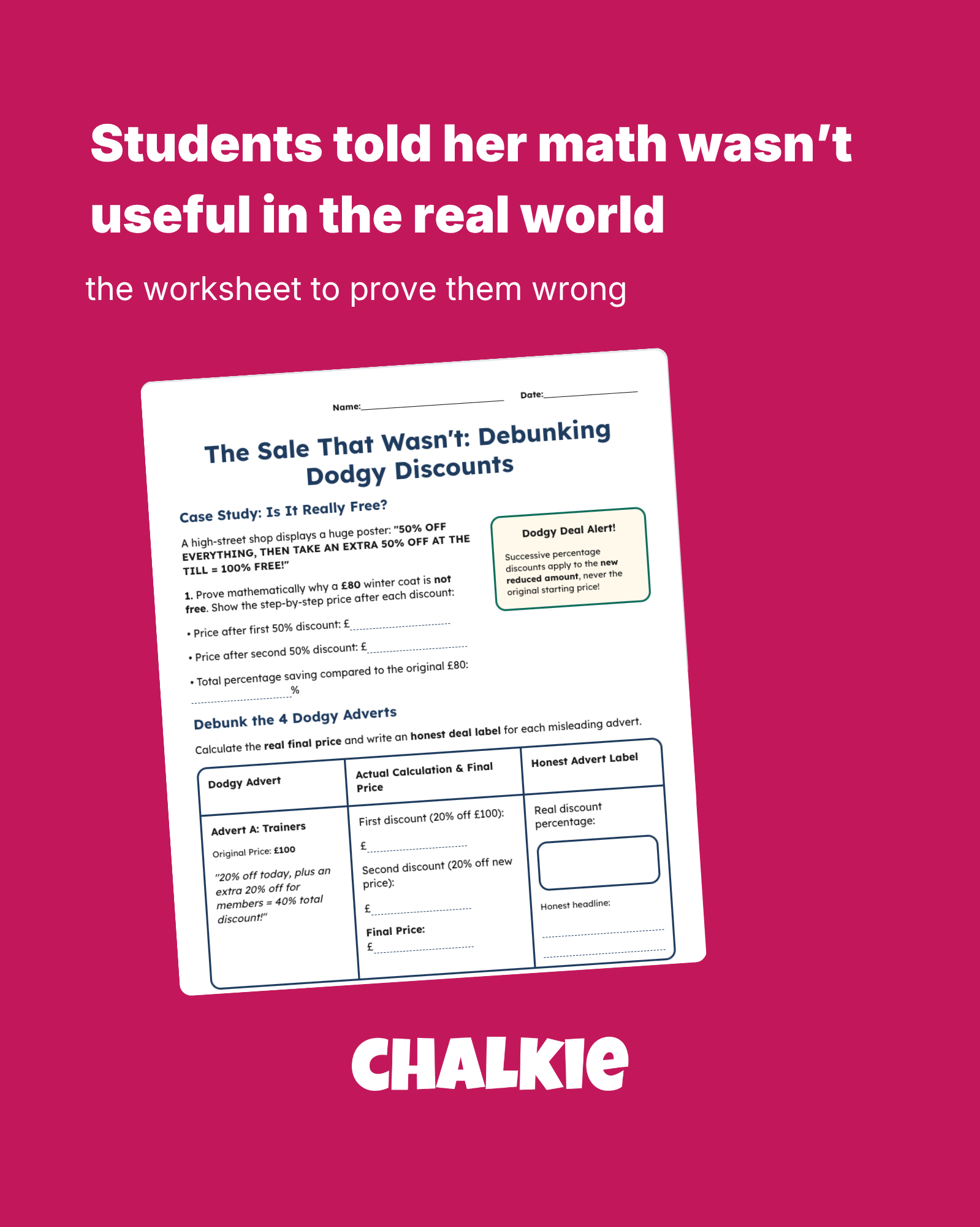Chalkie AI Facebook ad