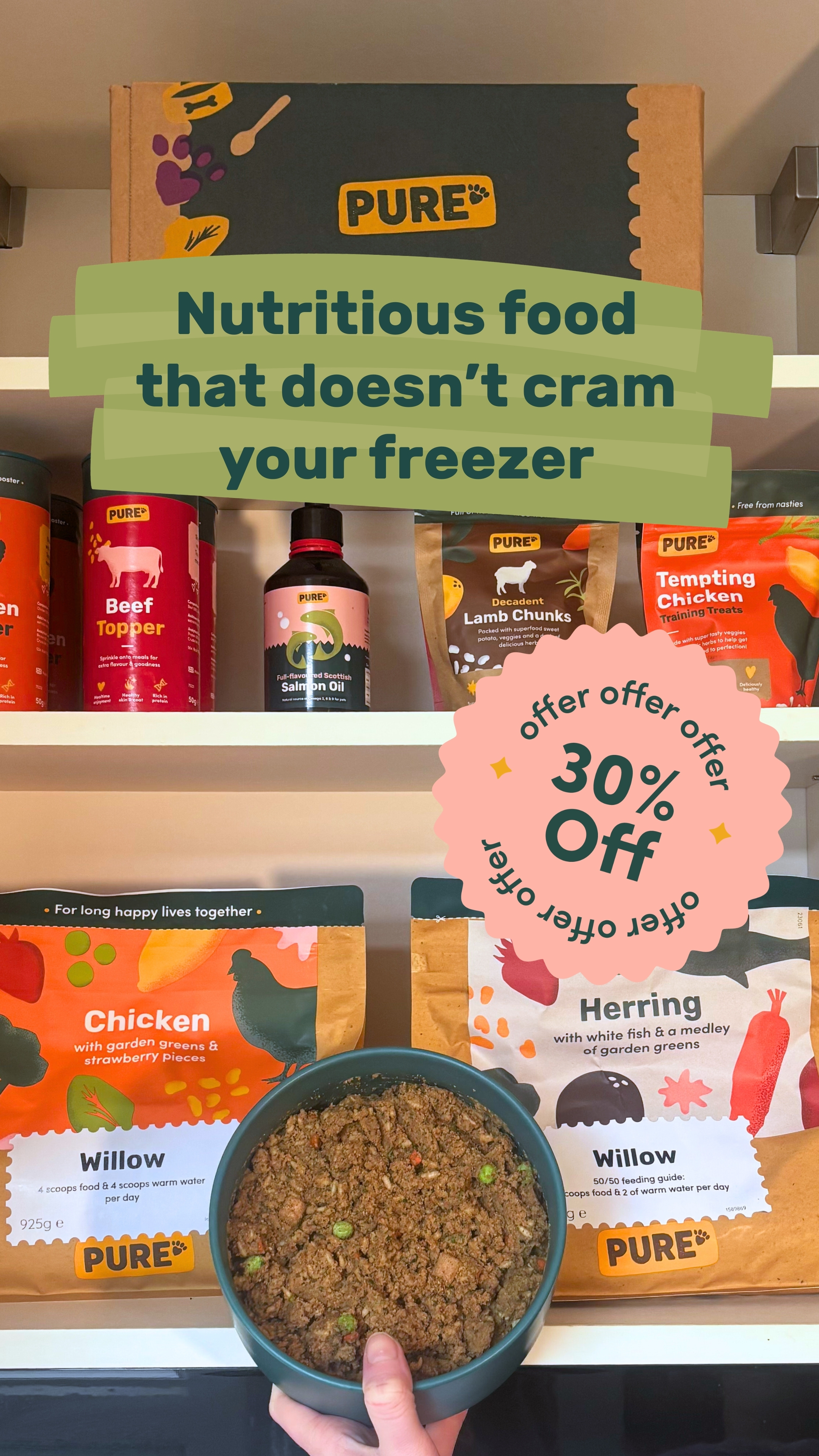 Pure Pet Food Facebook ad