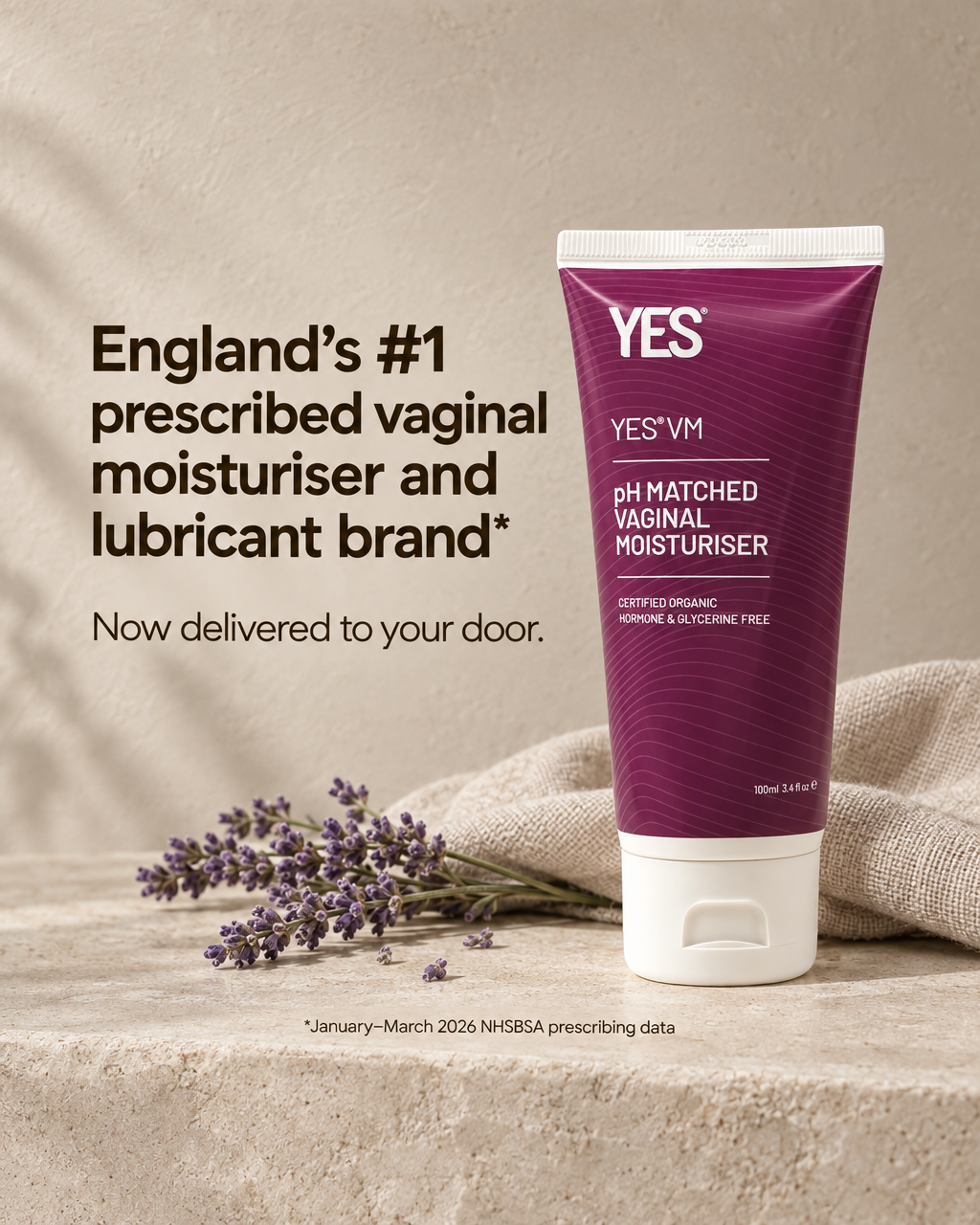 YES - The Organic Intimacy Company Facebook ad: Trusted on prescription. Now at home.