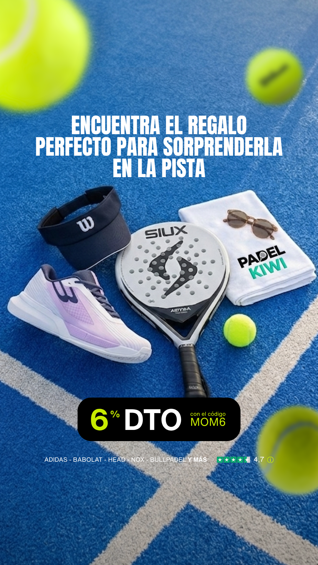 Padel Kiwi Facebook ad from Apr 24, 2026