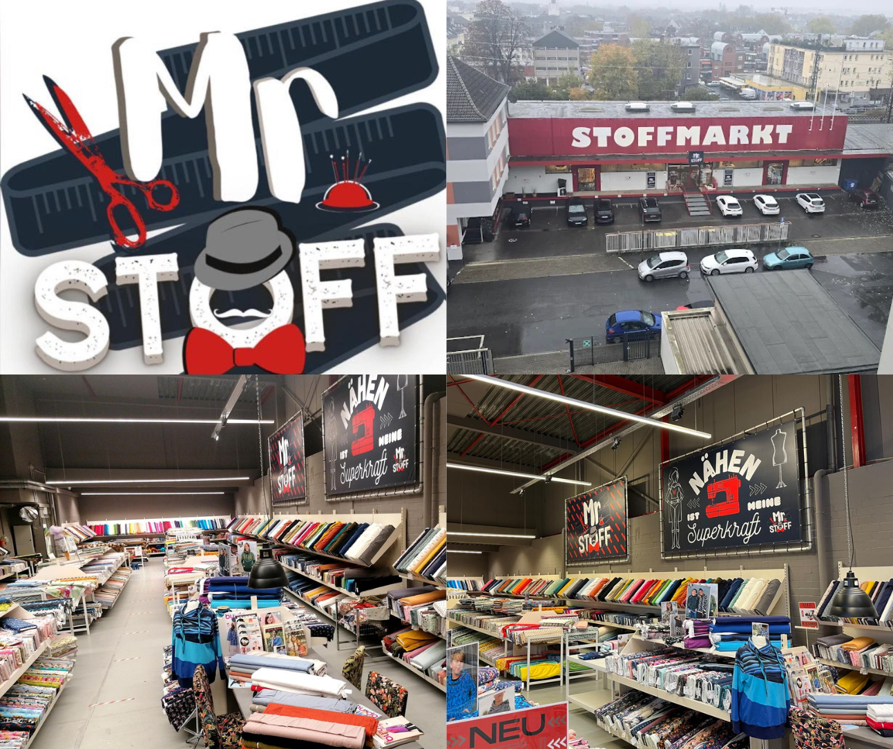 Mr. Stoff Dortmund Facebook ad: Entdecke die Welt der Stoffe, bei MR.