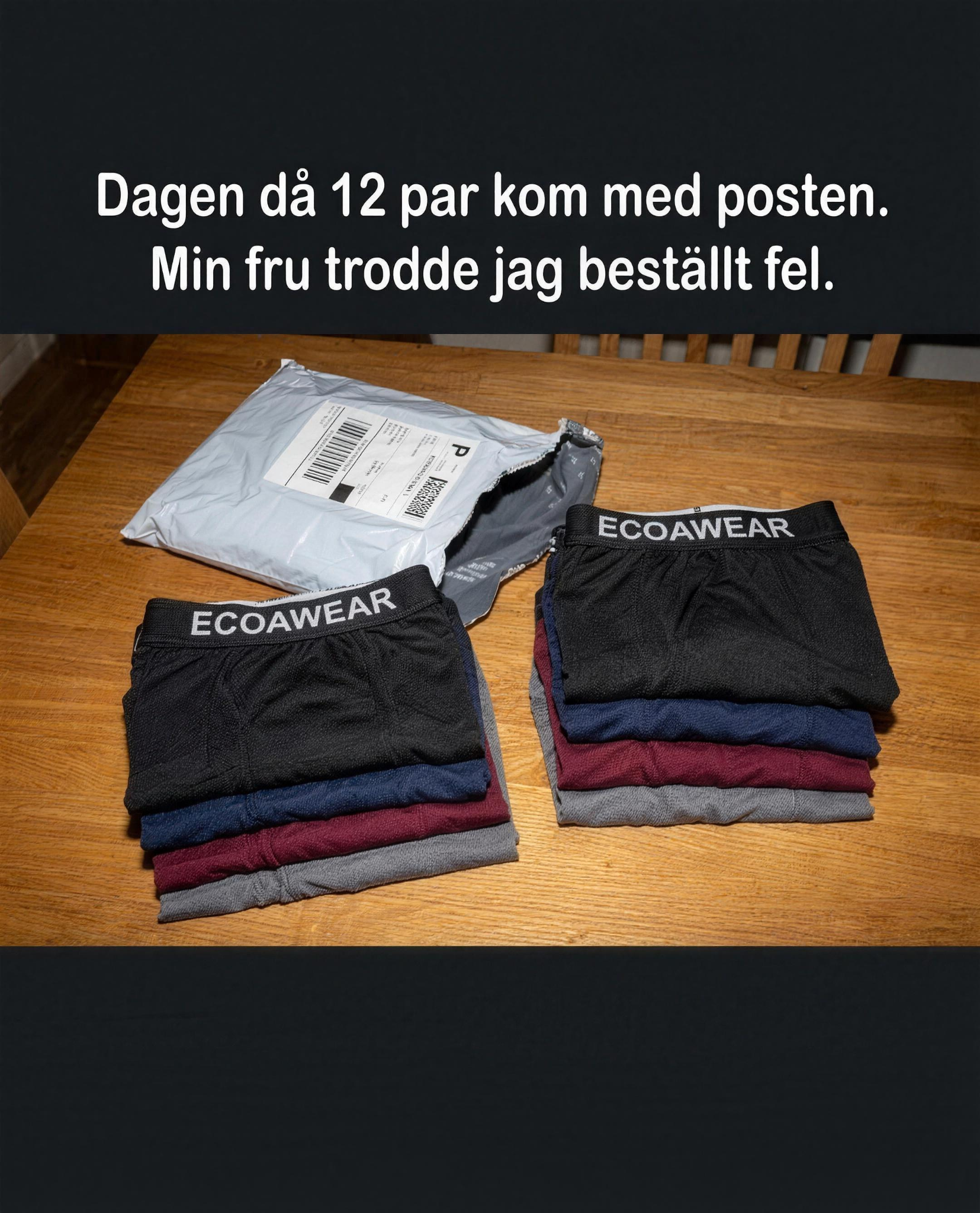 Vardagstips med Emma Facebook ad: 12 Premium Kalsonger Till Priset Av 5
