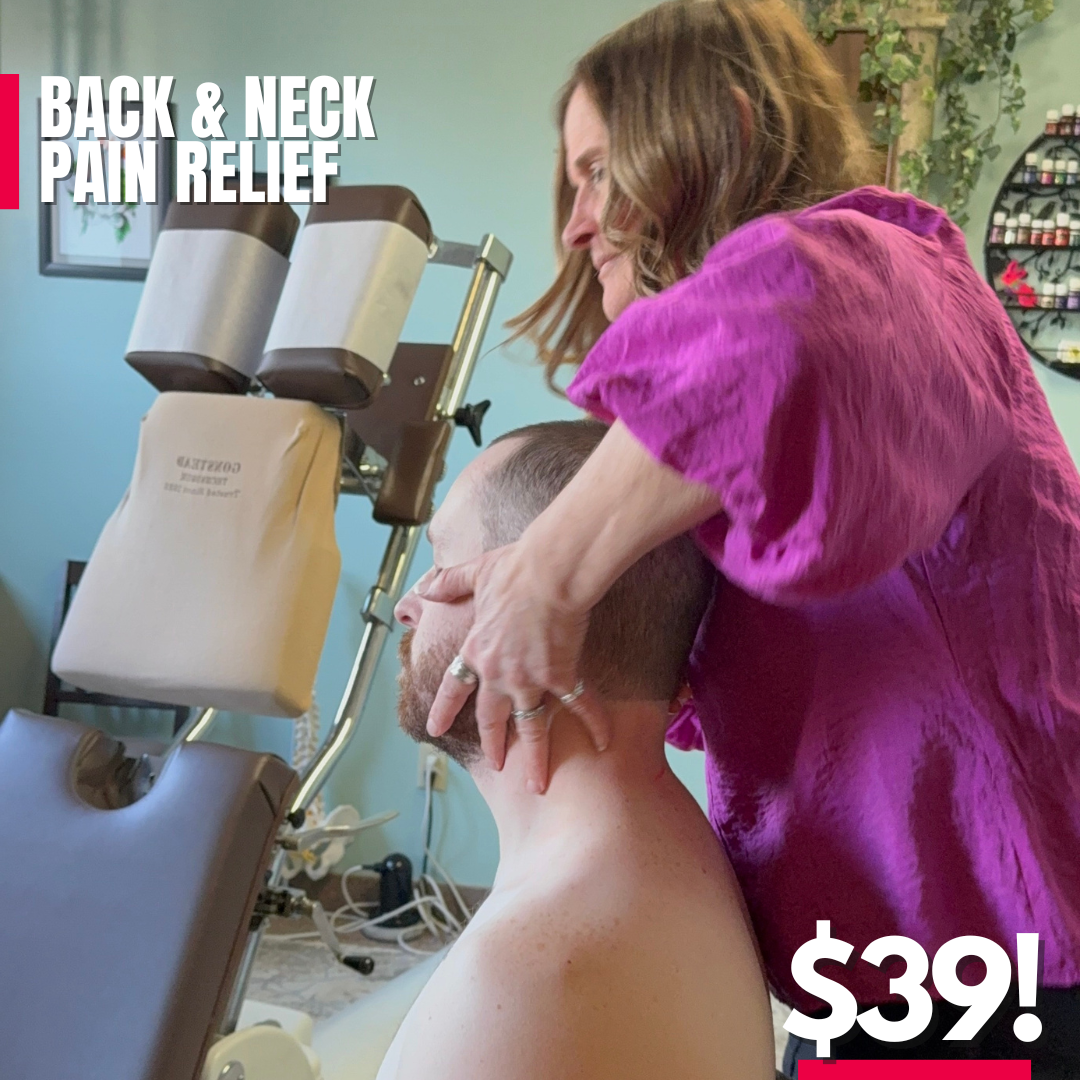 Studer Chiropractic, P.C. Facebook ad: Don’t Settle for Pain, Get Answers for $39!