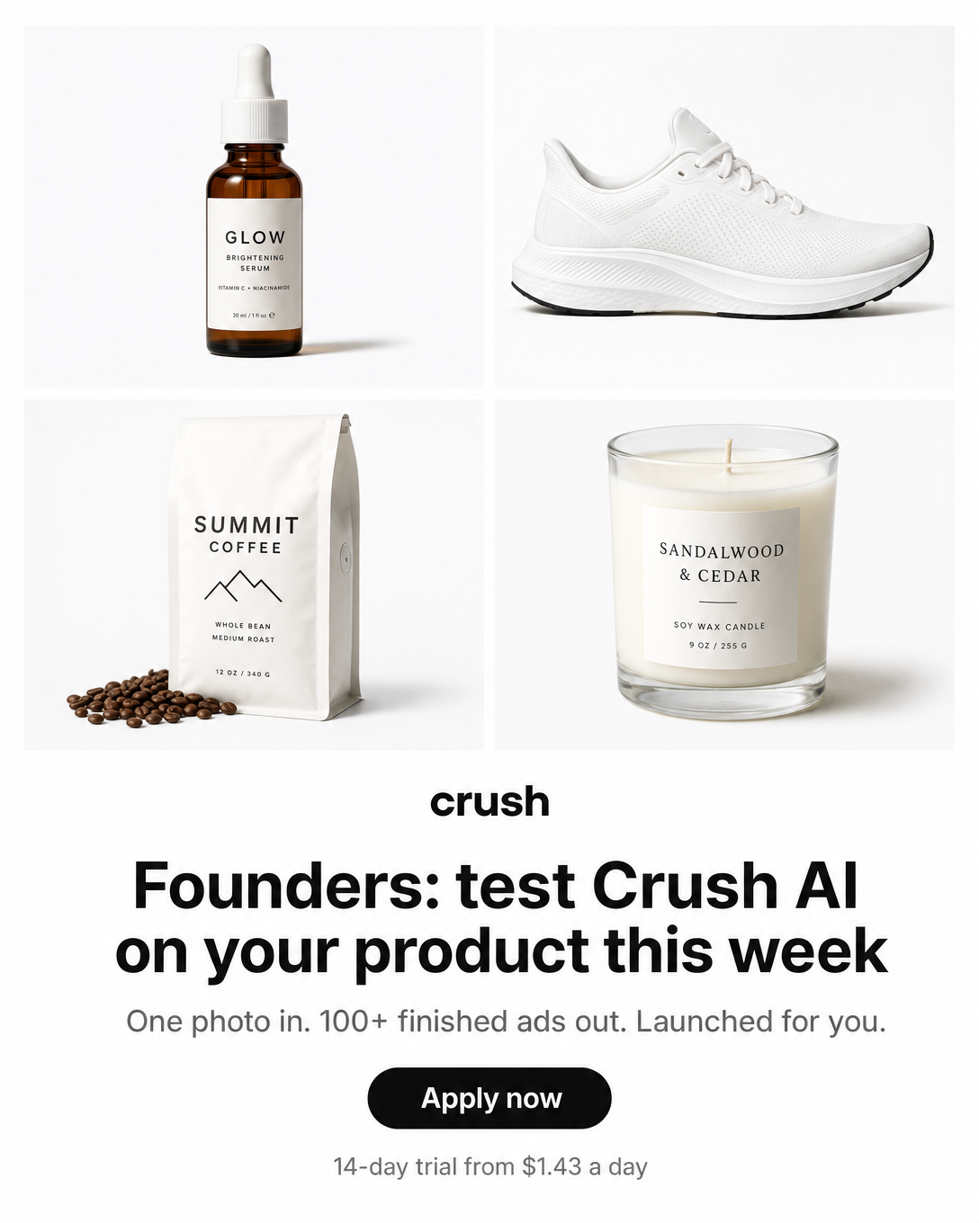 trycrush.ai Facebook ad