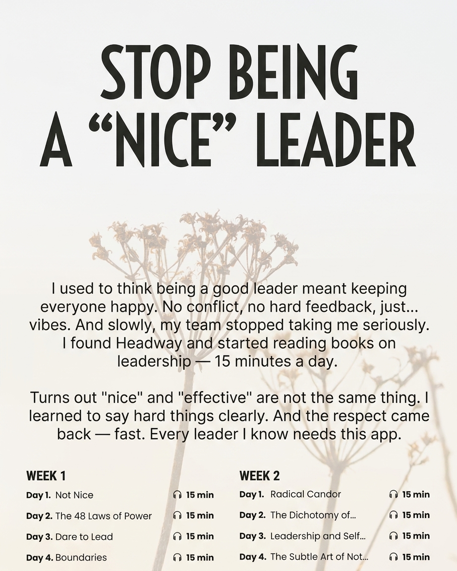 Headway App Facebook ad