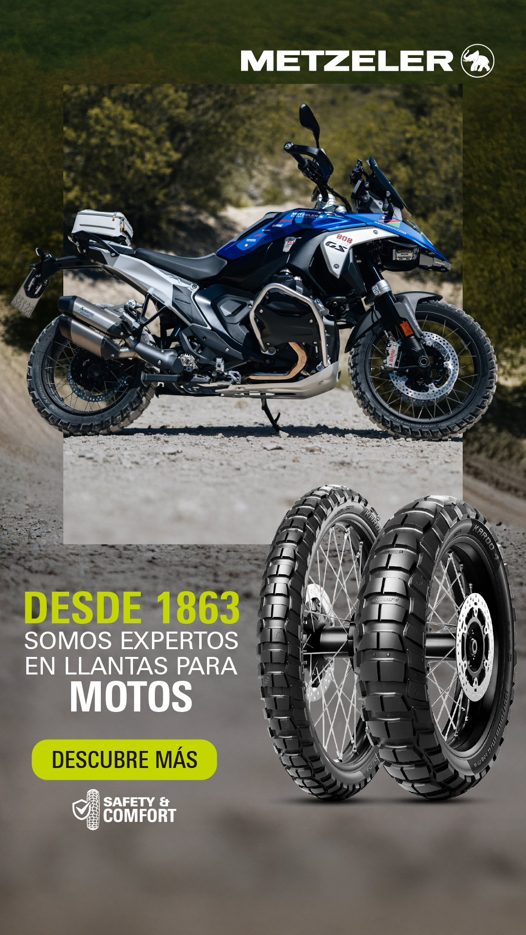 Metzeler Colombia Facebook ad from Apr 8, 2026