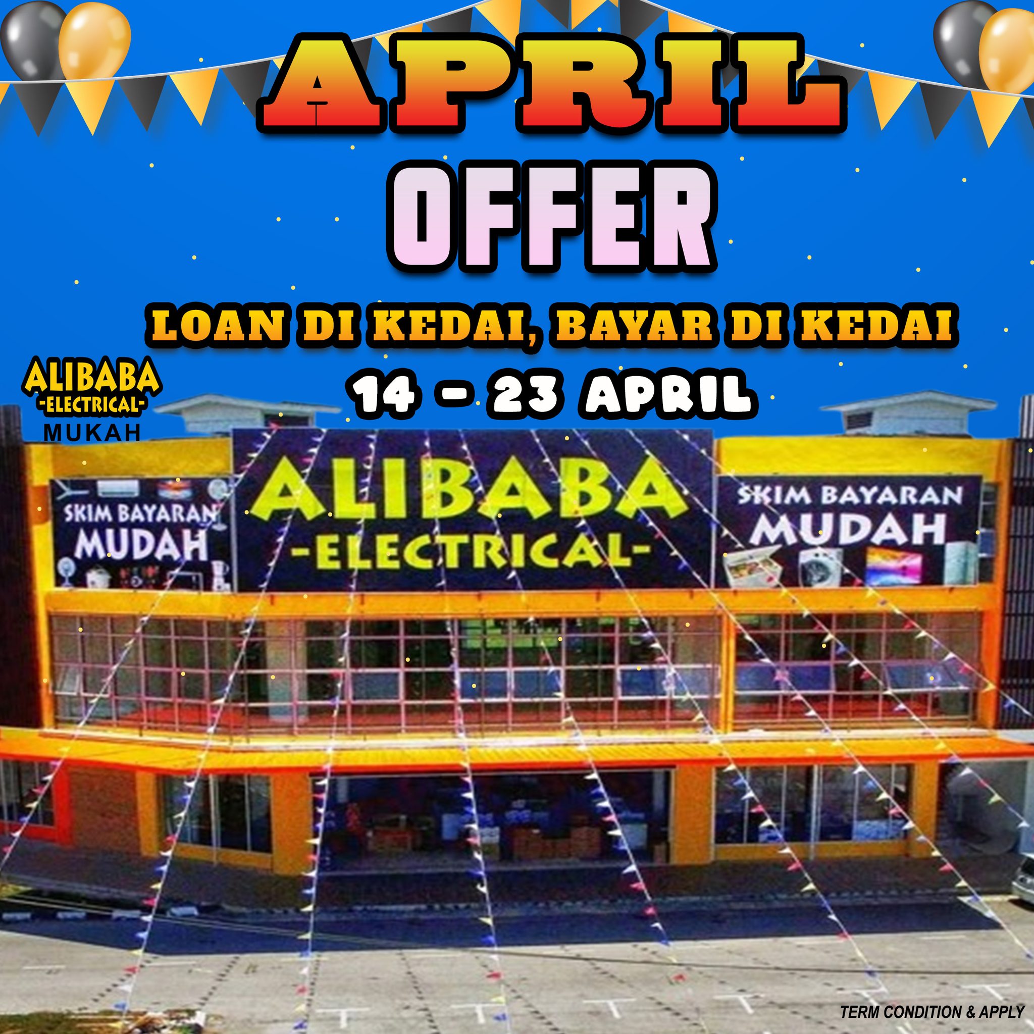 Alibaba Electrical-Mukah branch Facebook ad