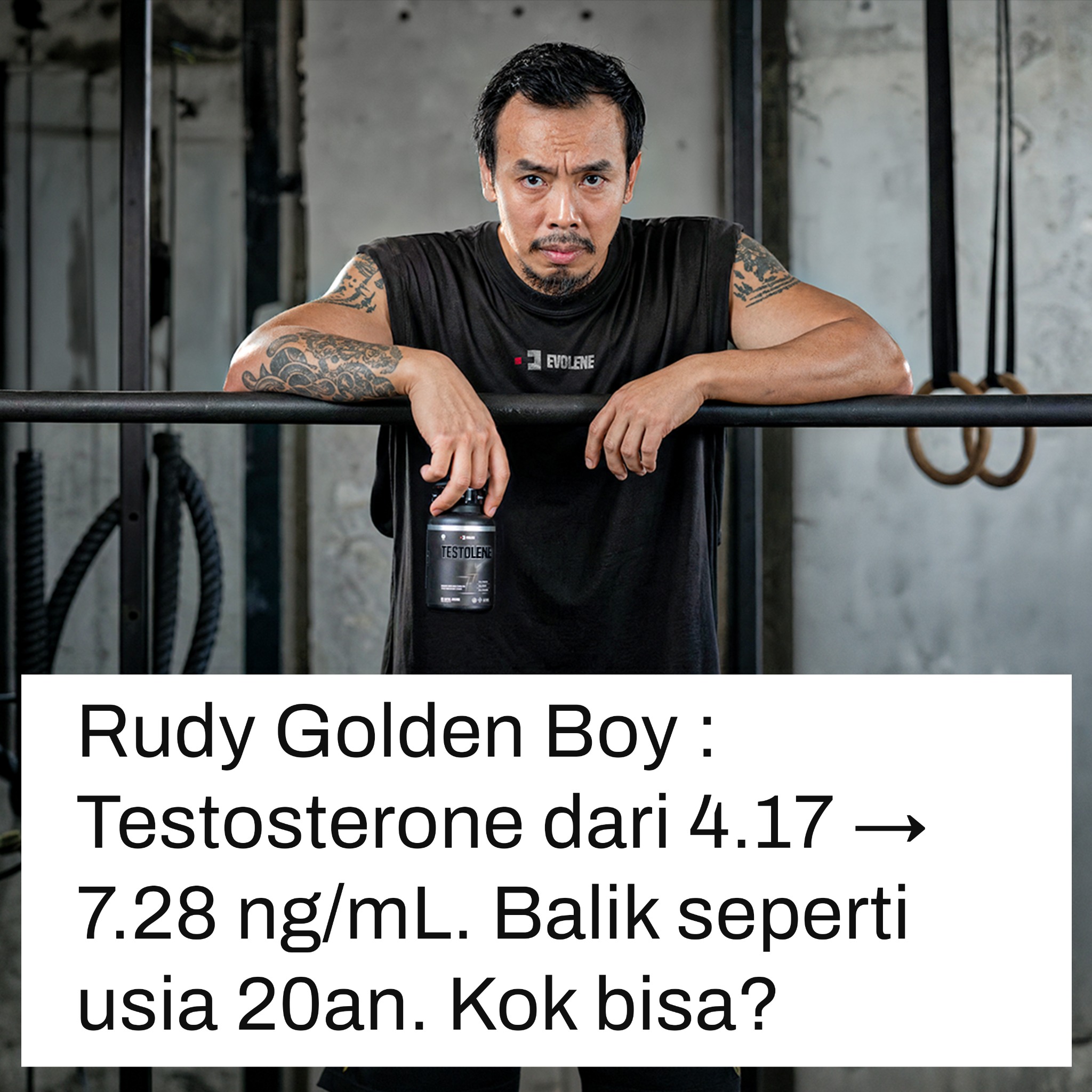 Evolene Facebook ad: Rudy Golden Boy mulai dengan testosterone di 417…
