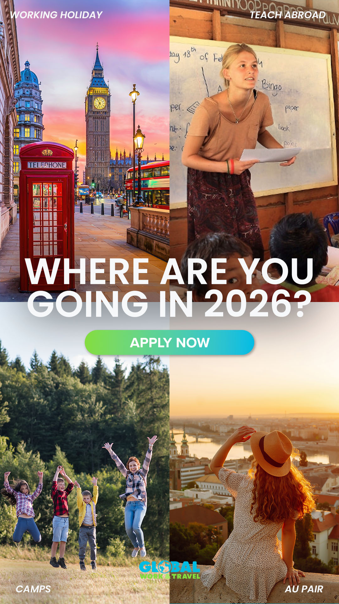 Global Work & Travel Facebook ad