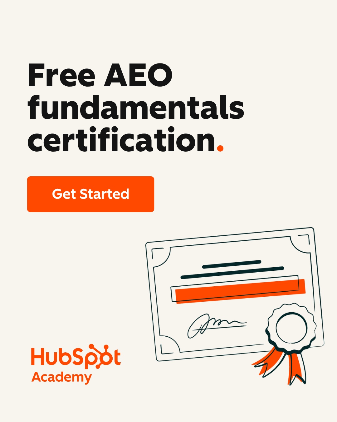 HubSpot Academy Facebook ad